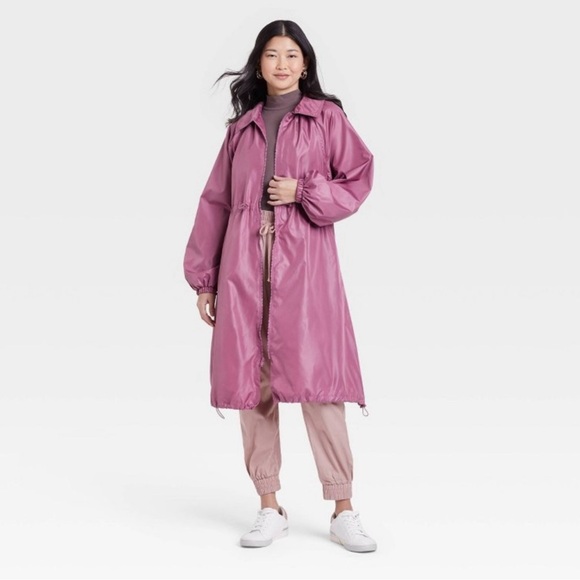 A New Day • Femme Rain Jacket - Periwinkle / Bomber Tunic Length - Picture 1 of 9
